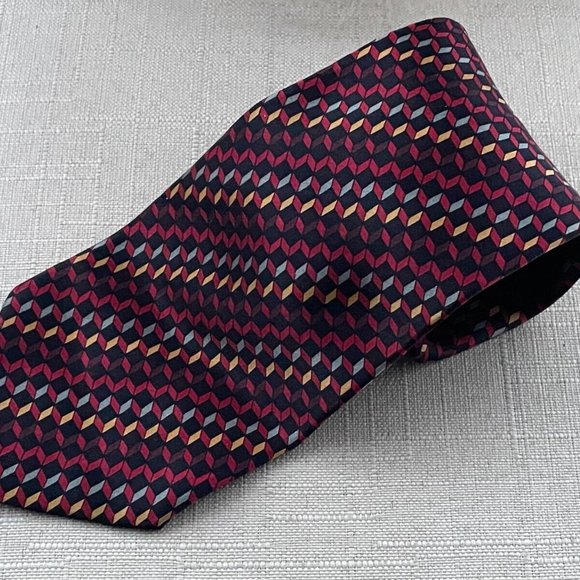 Peebles Exective Collection Men Tie Multi Color 100% Silk Nectie Handmade - Picture 2 of 10